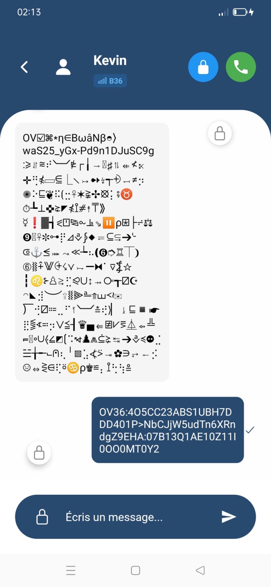Conversation chiffrée