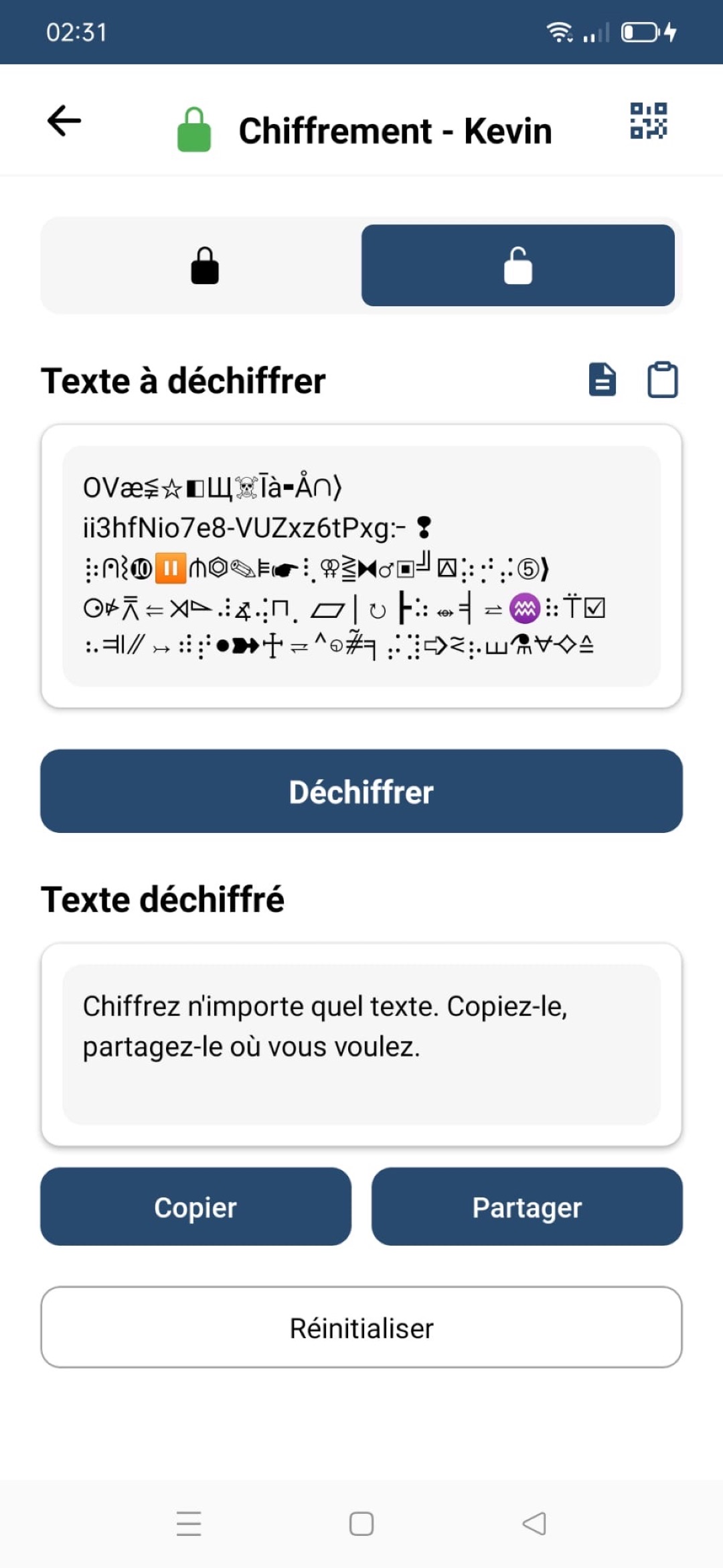 Déchiffrement